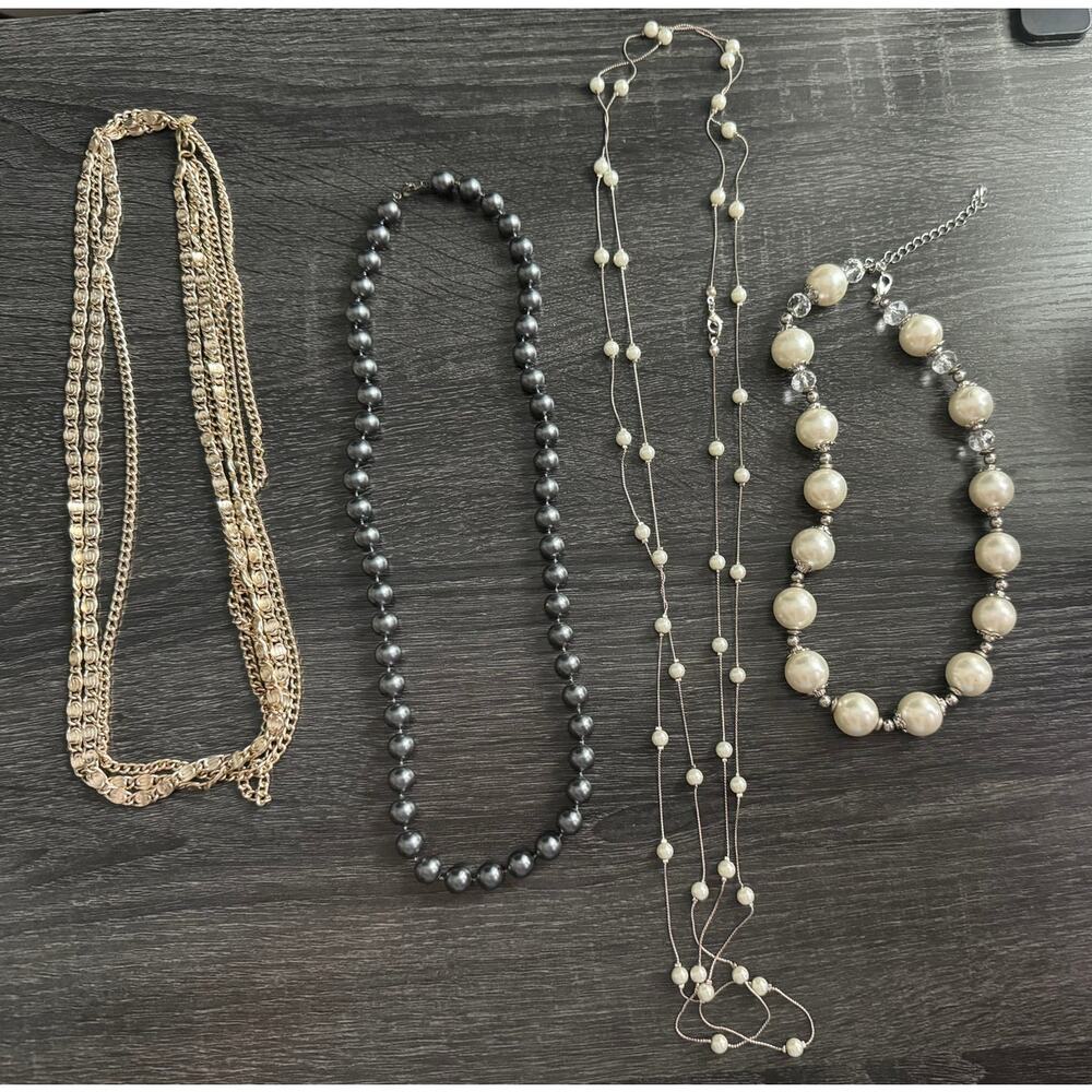 Vintage Lot of 4 Statement Beaded Necklaces‎ 1 Sarah Coventry